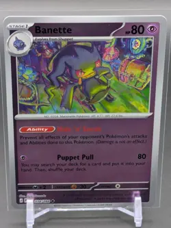 BANETTE 034/084 - Pokemon Pitch Black UC Reverse Holo NM - - Image 1