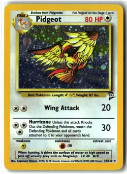 2000 Pidgeot ⭐ 14/130 Holo Rare Base Set 2 WOTC Vintage Pokemon LP - Image 1