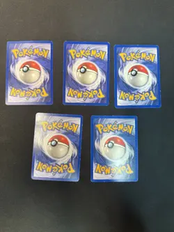 5 pcs 1st edition Assorted Vintage Pokemon Set Commons WOTC MP - Image 2