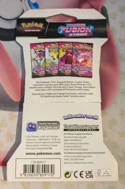 3 x Pokemon TCG Fusion Strike Sleeved Booster Packs Factory Sealed - Image 3