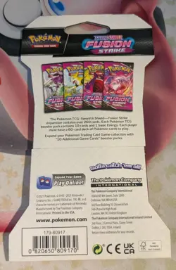 3 x Pokemon TCG Fusion Strike Sleeved Booster Packs Factory Sealed - Image 5