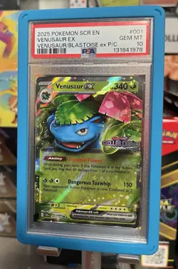 PSA 10 Venusaur EX 001/142 Stellar Crown STAMPED WITH GUARD 2025 Pokemon - Image 1