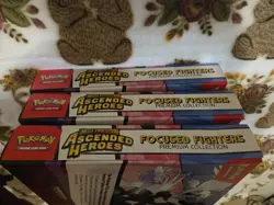 Pokemon Ascended Heros Focused Fighters Premium Collection Sealed Lot Of 3 Read - Image 4