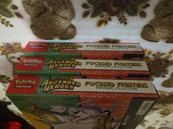 Pokemon Ascended Heros Focused Fighters Premium Collection Sealed Lot Of 3 Read - Image 5