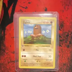 Diglett 47/102 First Edition Shadowless LP Pokemon Base Set WOTC Vintage - Image 1