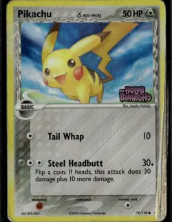 Pikachu Delta Species Common Holon Phantoms 79/110 Metal Reverse Holo Pokemon Ca - Image 1