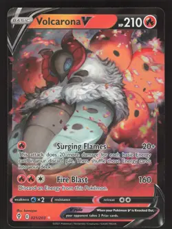Volcarona V 021/203 Pokemon TCG SWSH07: Evolving Skies NM - Image 1