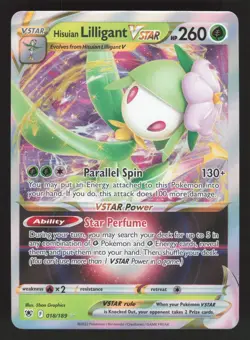 Hisuian Lilligant VSTAR 018/189 Pokemon TCG Astral Radiance NM - Image 1