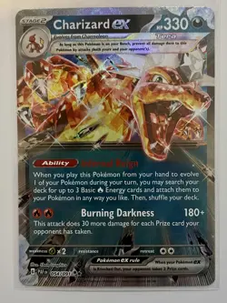 Charizard ex 054/091 Pokemon TCG SV Paldean Fates Holo Double rare - Image 1