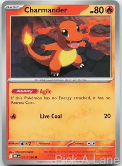 Charmander 011/094 Common Phantasmal Flames Pokemon Near Mint - Image 1