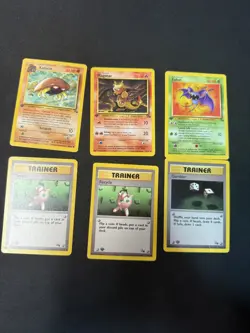 6 pcs 1st edition Fossil Vintage Pokemon Set Commons/uncommon WOTC MP - Image 1