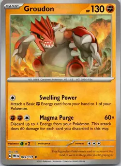 Groudon (Master Ball) - 049/131 - Pokemon Prismatic Evolutions Rare NM - Image 1