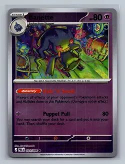 Banette 034/084 Uncommon Pitch Black Pokemon Reverse Holo Near Mint - Image 1