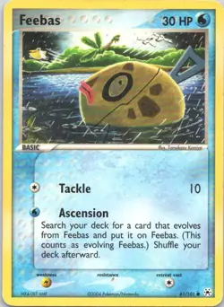 2004 Hidden Legends Feebas Common #61/101 - Image 1