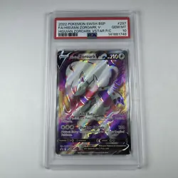 2022 POKEMON SWSH BLACK STAR PROMO #297 FULL ART/HISUIAN ZOROARK V PSA 10 - Image 5