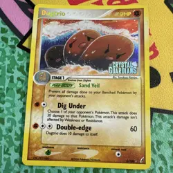 Pokemon TCG Dugtrio 5/100 EX Crystal Guardians Reverse Holo Rare English 70 HP - Image 1