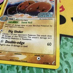 Pokemon TCG Dugtrio 5/100 EX Crystal Guardians Reverse Holo Rare English 70 HP - Image 2