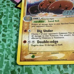 Pokemon TCG Dugtrio 5/100 EX Crystal Guardians Reverse Holo Rare English 70 HP - Image 3