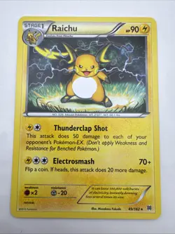 Raichu 49/162 Rare BREAKthrough Pokemon Near Mint - Image 1