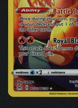 Charizard TG03/TG30 SWSH11: Lost Origin Trainer Gallery Ultra Rare Pokemon TCG - Image 5