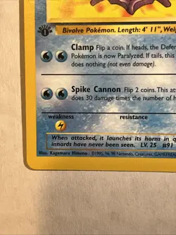 Cloyster Fossil 1st Edition 32/62 Pokemon - Image 5