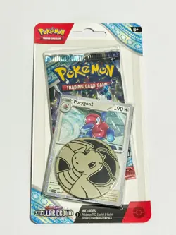 Pokemon Scarlet & Violet Stellar Crown: Checklane Blister Porygon 2 Booster Pack - Image 1
