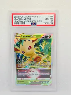 Pokemon Black Star Promo Leafeon VSTAR SWSH 195 PSA 10 Gem mint - Image 1