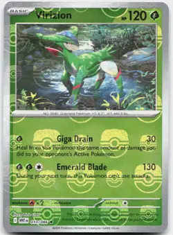 Virizion (Master Ball Pattern) 010/086 Rare White Flare Pokemon Holo Near Mint - Image 1