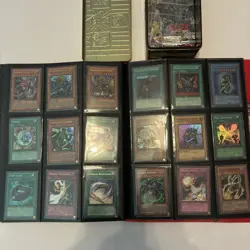 Old+New Vintage Yu-Gi-Oh! Binder + Tin Empty Packs Red/Blue Eyes Dragon Dark Mag - Image 5