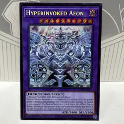 Yugioh TCG - Hyperinvoked Aeon CORI-EN033 - Secret Rare 1st Ed Chaos Origins NM - Image 1