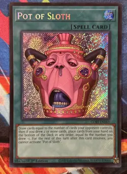YU-GI-OH! CHAOS ORIGIN - POT OF SLOTH - SECRET RARE 1ST EDITION - NM/M - Image 1