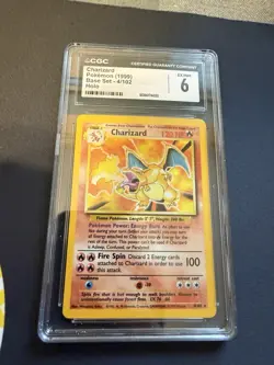 Pokemon TCG - Charizard - 4/102 - Rare - Holo - Base Set Unlimited CGC 6 Ex - Mt - Image 1