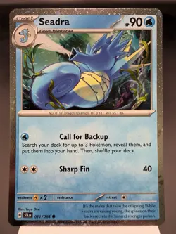 Seadra 011/064 - Cosmos Holo Promo - Shrouded Fable Pokemon Card MINT - Image 1