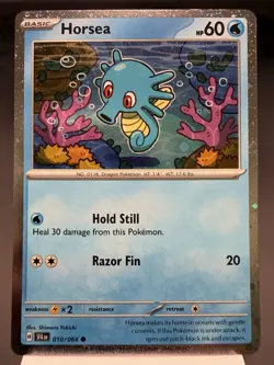 Horsea 010/064 - Cosmos Holo Promo - Shrouded Fable Pokemon Card NM - Image 1