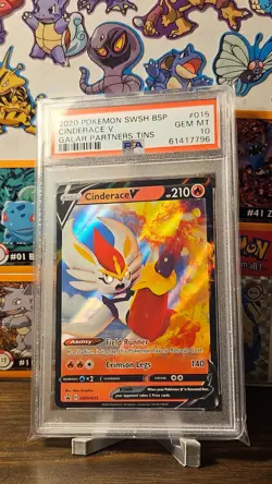 Pokemon Cinderace V SWSH015 Promo Holo PSA 10 Sword & Shield Promo Card - Image 1