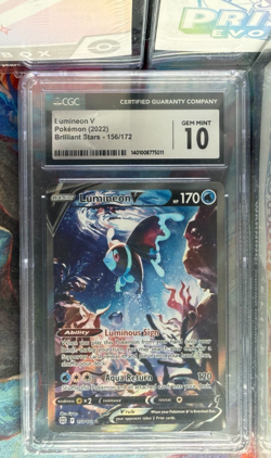 Lumineon V 156/172 Alt Art - Brilliant Stars - Pokemon TCG CGC 10 2022 - Image 1
