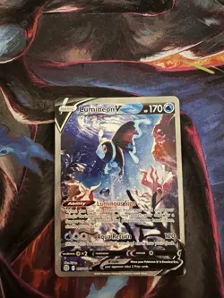 Pokemon TCG Lumineon v 156/172 Swsh09 Brilliant Stars Card - Image 3