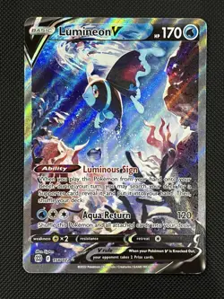 Pokemon TCG Brilliant Stars Lumineon v Alternate Art Card 156/172 NM Condition - Image 1