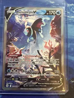 Pokemon TCG Lumineon V 156/172 Brilliant Stars Alternative Art Ultra Rare NM - Image 1