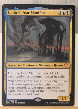 Mtg UMBRIS, FEAR MANIFEST NM VOC 038/038 -Argo- - Image 1