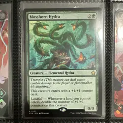 Wizards of the Coast MTG Mossborn Hydra Foundations Rare Foil Full Art 0107 EN - Image 1