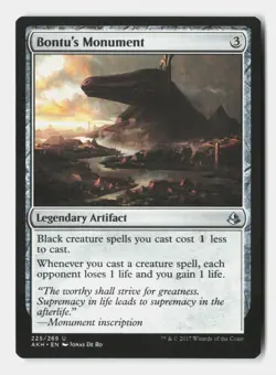 Bontu's Monument 225 Uncommon Amonkhet Magic: The Gathering Near Mint - Image 1