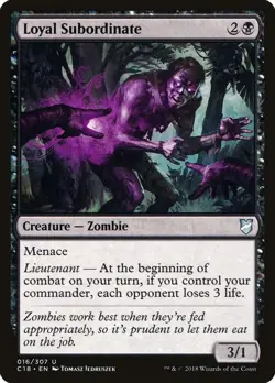 Loyal Subordinate 16 Uncommon Commander 2018 Magic: The Gathering Lightly Played - Image 1