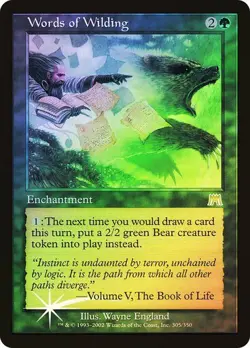 Onslaught MTG FOIL Words of Wilding Magic - Image 1