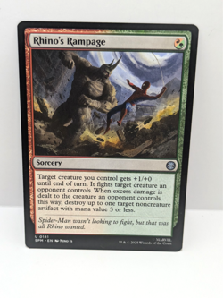MTG Spiderman - Rhino's Rampage - Sorcery - Uncommon - Regular - SPG 141 - - Image 1