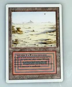 Badlands MTG Revised Edition Rare Dual Land English Regular - Rob Alexander - Image 1