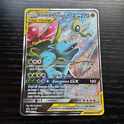 Celebi & Venusaur GX SM167 TAG TEAM Promo Holo Pokemon TCG Card - Image 1