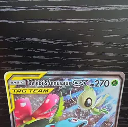 Celebi & Venusaur GX SM167 TAG TEAM Promo Holo Pokemon TCG Card - Image 3