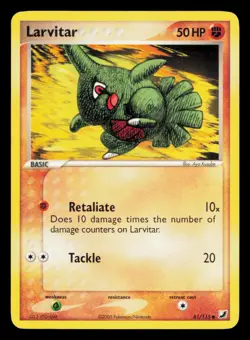 Larvitar 61/115 Common Unseen Forces Pokemon Moderately Played - Image 1