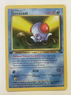 Pokemon TCG Fossil #56/62 Tentacool 1st Edition NM - Image 1